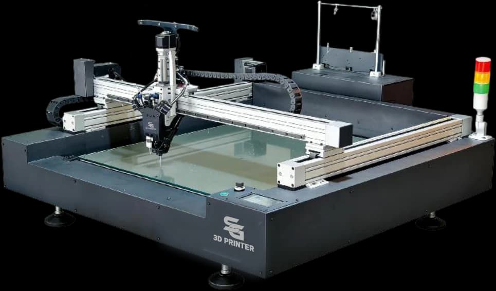 SG-S 3D L1S letter printer: low steel base, gantry and a signal tower
